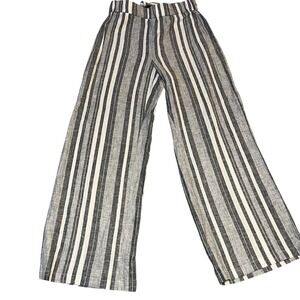 NEW INC International Concepts Womens Linen Blend Wide‎ Leg Striped Pants
